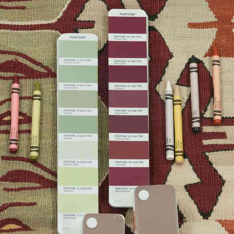 Çok Renkli Yeni El Dokuma Kilim - K0028402