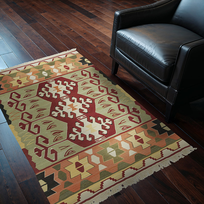 Multicolor Nueva Alfombra Turca Kilim - K0028402