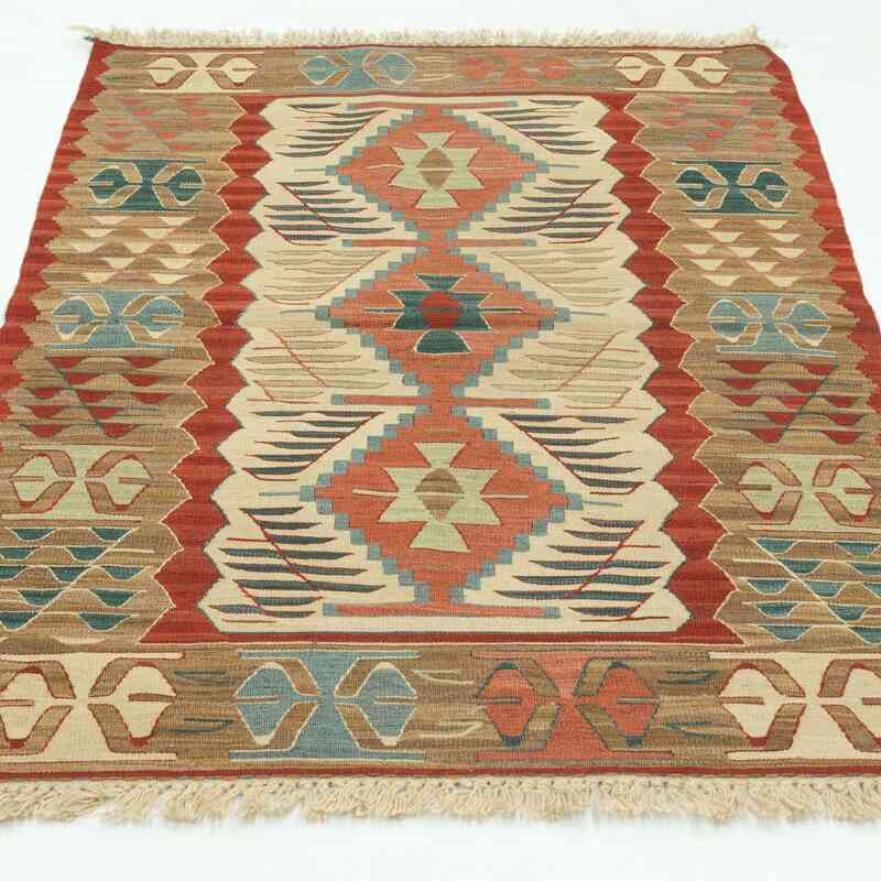 Çok Renkli Yeni El Dokuma Kilim - K0028403