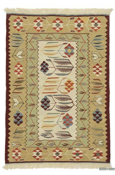 Çok Renkli Yeni Kök Boya El Dokuma Kilim