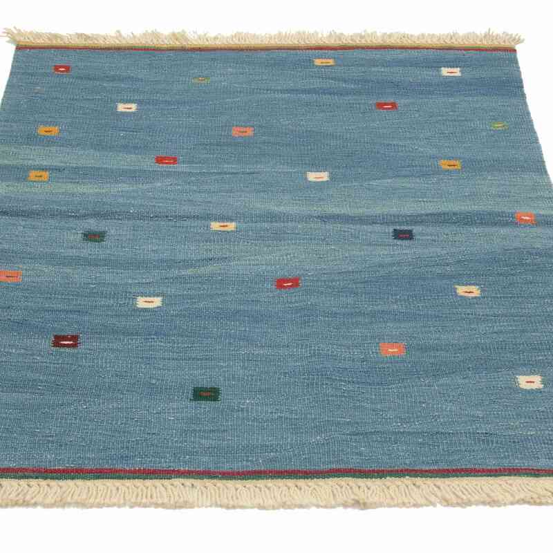 Açık Mavi Yeni El Dokuma Kilim - K0028405