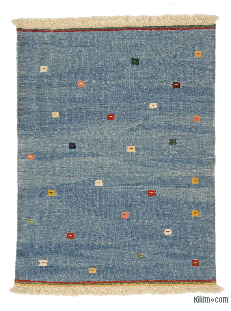 Açık Mavi Yeni El Dokuma Kilim - K0028405