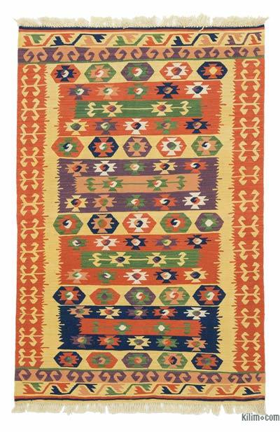 Çok Renkli Yeni Kök Boya El Dokuma Kilim