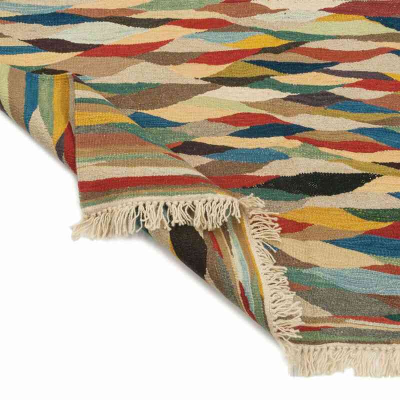 Çok Renkli Yeni Kök Boya El Dokuma Kilim - 126 cm x 180 cm - K0028410