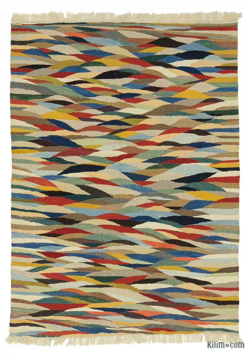 Çok Renkli Yeni Kök Boya El Dokuma Kilim - 126 cm x 180 cm - K0028410