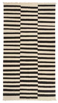 Beige, Black New Turkish Kilim Rug