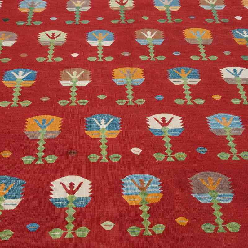 Kırmızı Yeni Kök Boya El Dokuma Kilim - 200 cm x 280 cm - K0028662