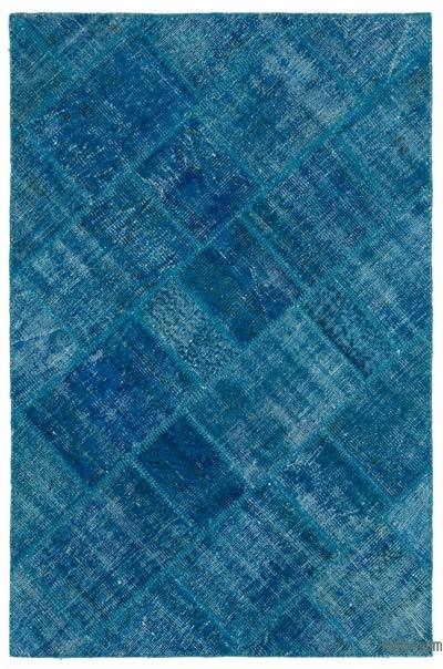 Patchwork Hand-Knotted Turkish Rug - 3' 11" x 5' 11" (47 in. x 71 in.)