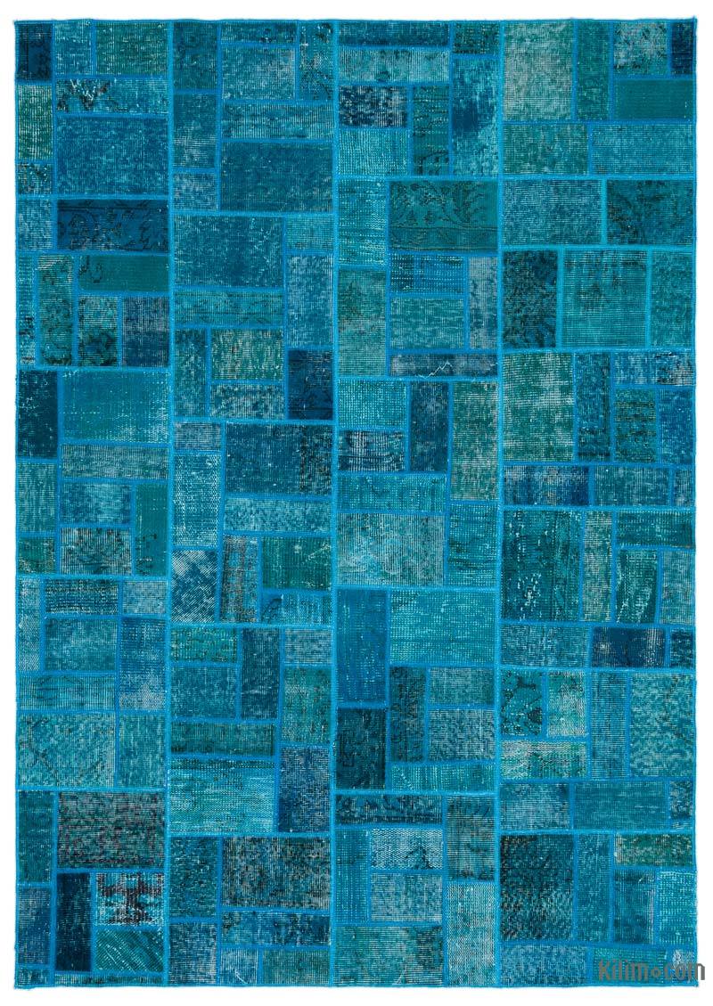 Patchwork Hand-Knotted Turkish Rug - 5' 3" x 7' 7" (63 in. x 91 in.) - K0031869