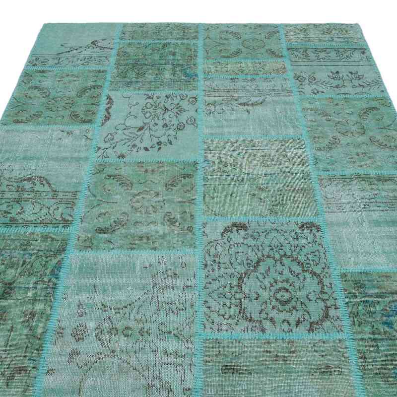 Patchwork Hand-Knotted Turkish Rug - 5' 3" x 7' 7" (63 in. x 91 in.) - K0031967