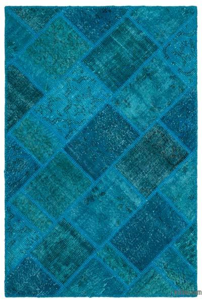 Patchwork Hand-Knotted Turkish Rug - 3' 11" x 5' 11" (47 in. x 71 in.)