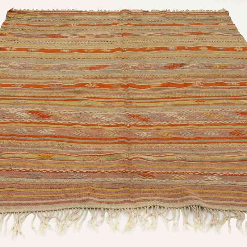Multicolor Alfombra Vintage Fethiye Kilim - 150 cm x 222 cm - K0033090