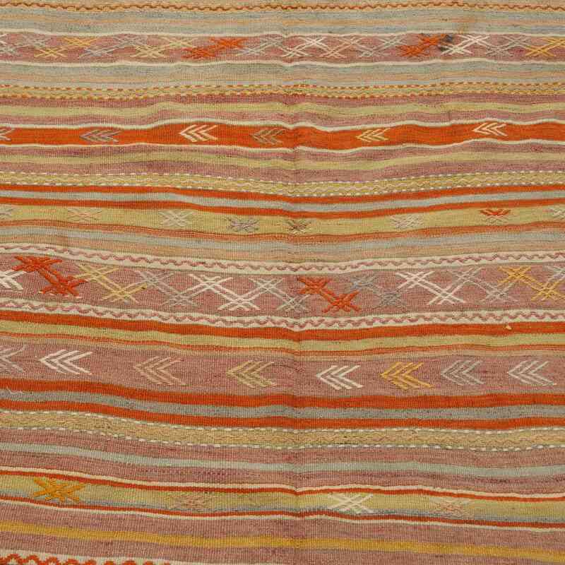 Multicolor Alfombra Vintage Fethiye Kilim - 150 cm x 222 cm - K0033090