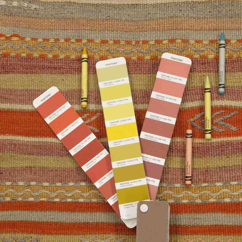Multicolor Alfombra Vintage Fethiye Kilim - 150 cm x 222 cm - K0033090
