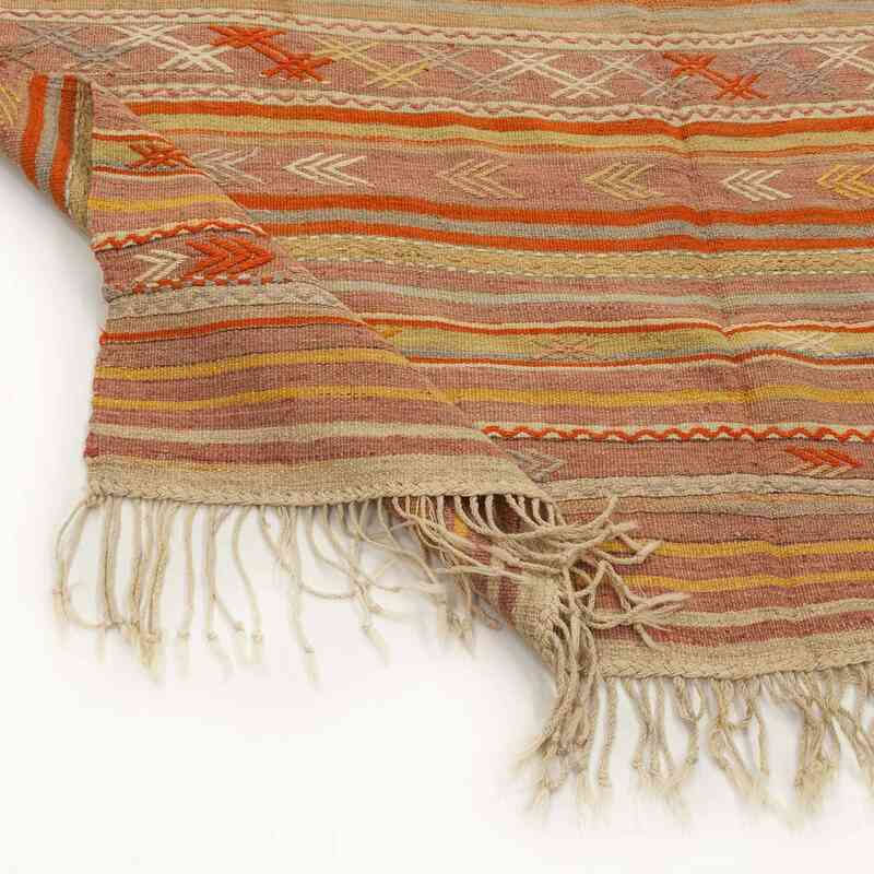 Multicolor Alfombra Vintage Fethiye Kilim - 150 cm x 222 cm - K0033090