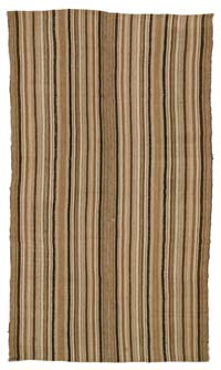 Brown Vintage Turkish Kilim Rug - 5' 9" x 10'  (69" x 120")