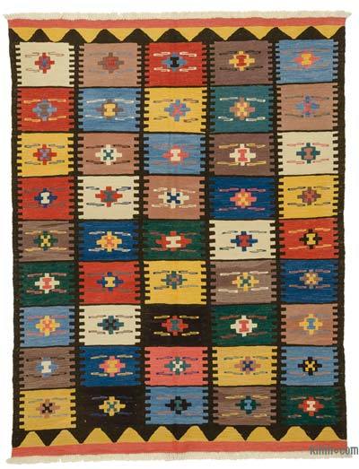 Çok Renkli Yeni Kök Boya El Dokuma Kilim