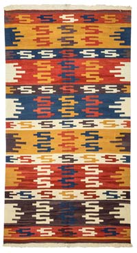 Multicolor New Handwoven Turkish Kilim Rug - 4' 7" x 8' 6" (55" x 102")