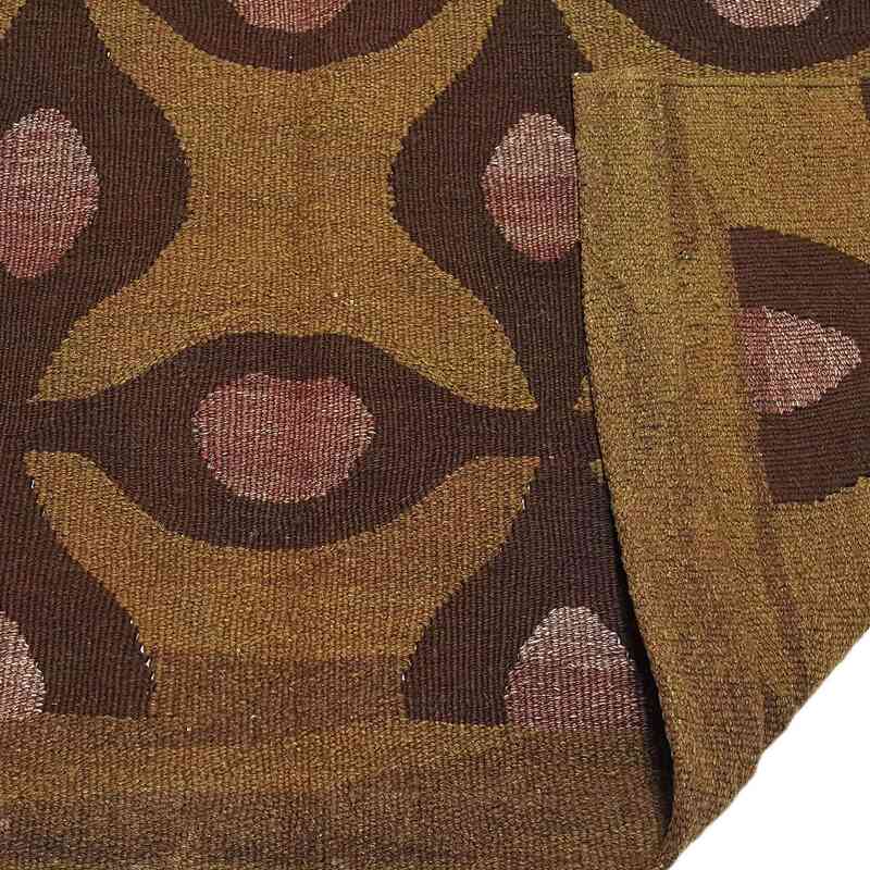 Brown New Handwoven Turkish Kilim Rug - K0033125