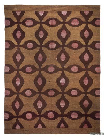 Brown New Handwoven Turkish Kilim Rug
