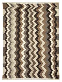 Kahverengi, Bej Yeni Kök Boya El Dokuma Kilim - 178 cm x 238 cm