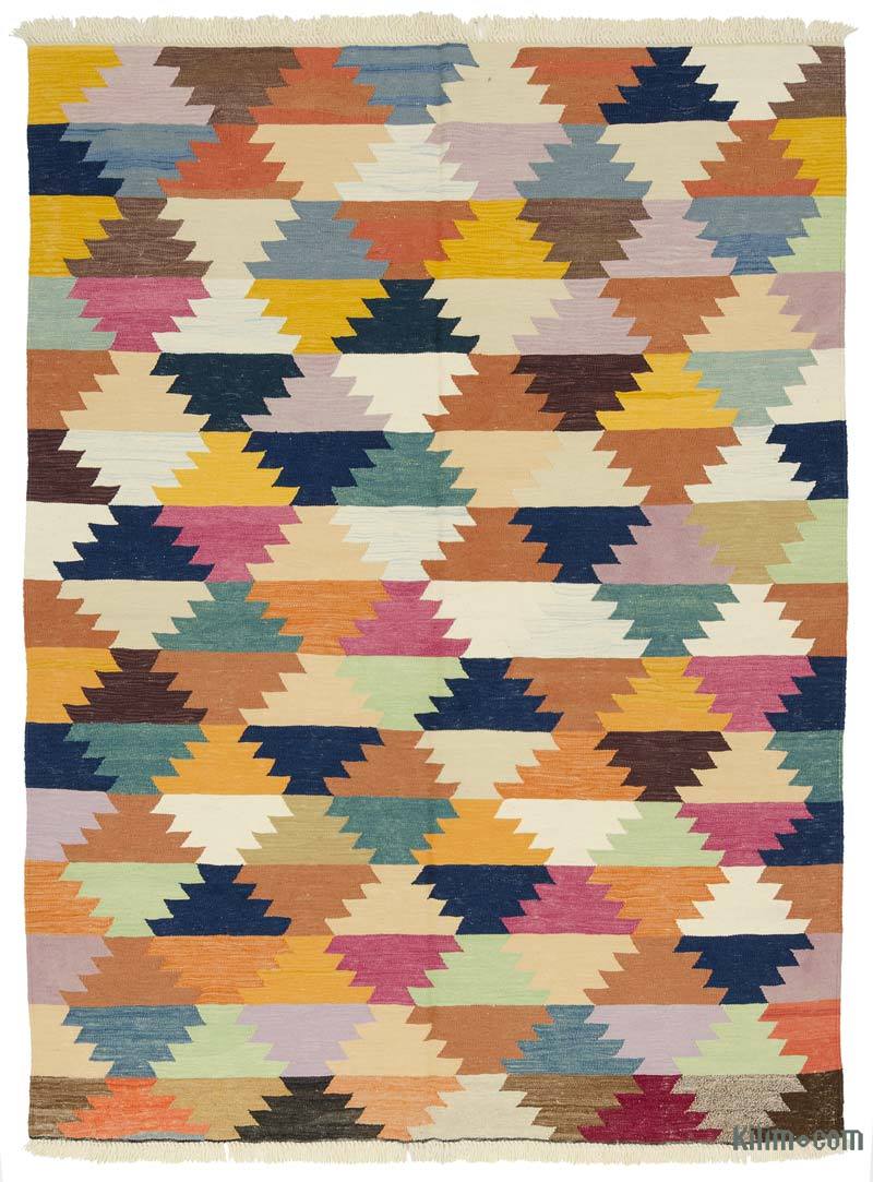 Çok Renkli Yeni El Dokuma Kilim - K0033128