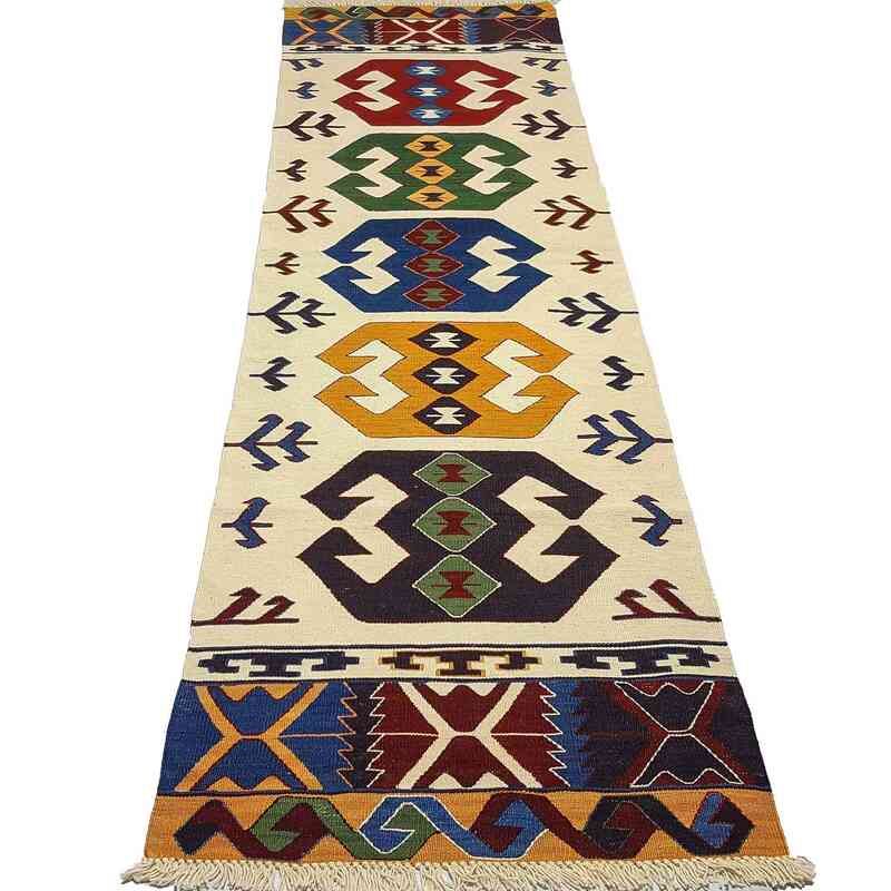 Multicolor Nuevo Kilim Turco De Pasillo - K0033130