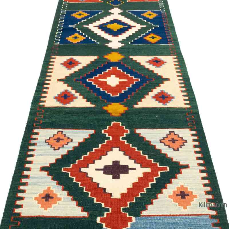 Multicolor Nuevo Kilim Turco De Pasillo - K0033133