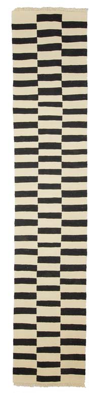 Black, Beige New Turkish Kilim Runner