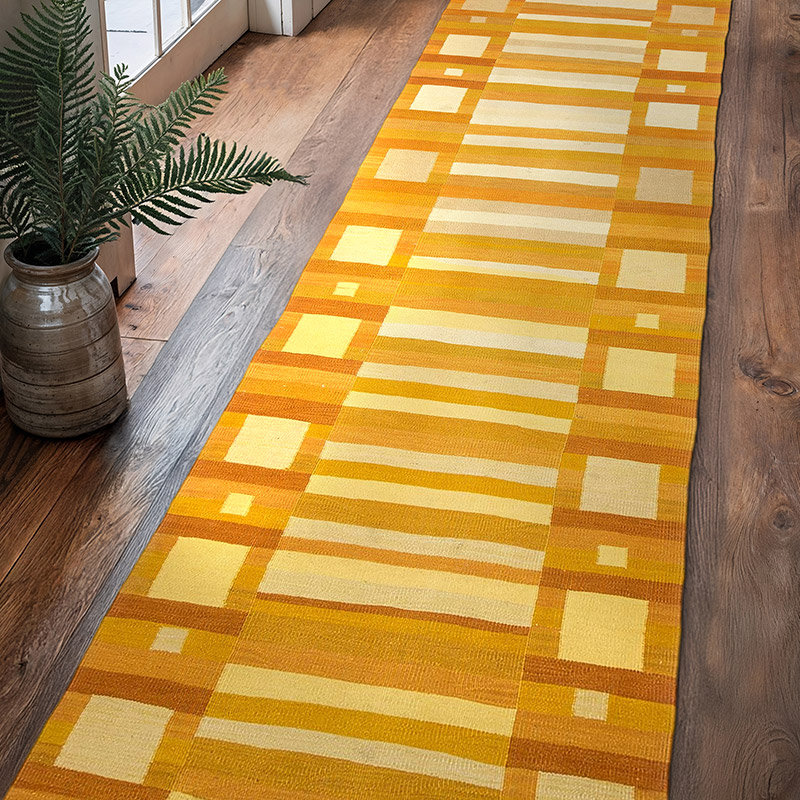 Sarı Yeni Kök Boya Yolluk Kilim - K0033138