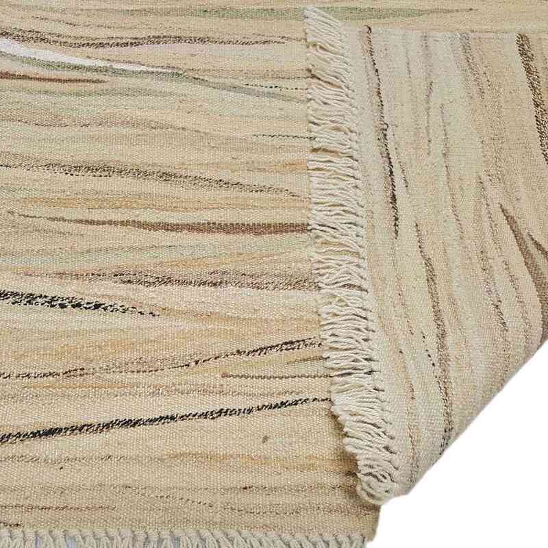 Beige, Marrón Nueva Alfombra Turca Kilim - 184 cm x 254 cm - K0033142