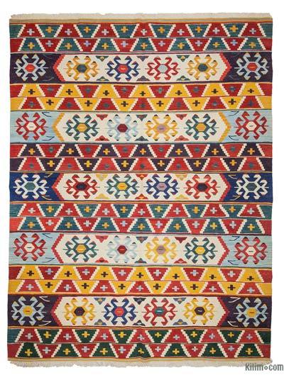 Çok Renkli Yeni Kök Boya El Dokuma Kilim