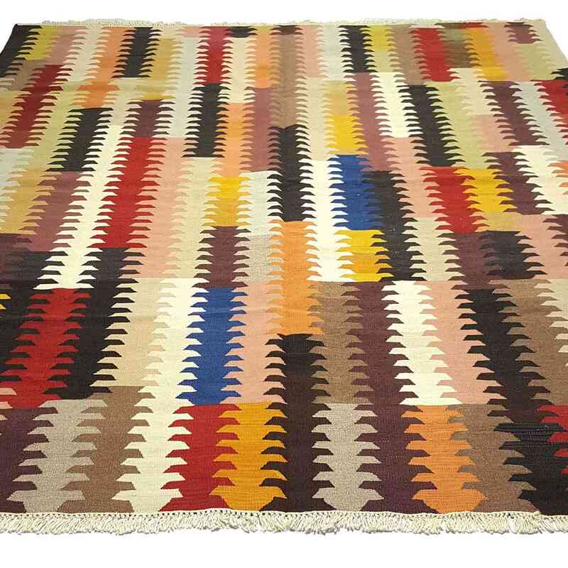 Çok Renkli Yeni Kök Boya El Dokuma Kilim - 240 cm x 282 cm - K0033154