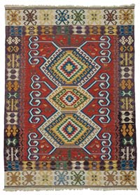 Çok Renkli Yeni Kök Boya El Dokuma Kilim - 270 cm x 336 cm