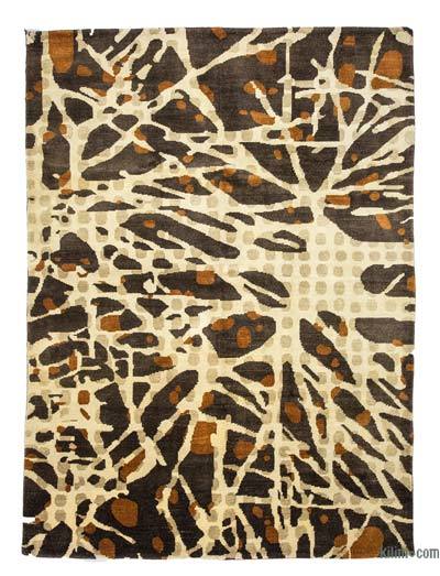 Kahverengi, Bej Yeni Kök Boya Halı - 204 cm x 276 cm