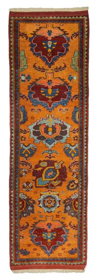 Yellow New Turkish Pile Runner Rug