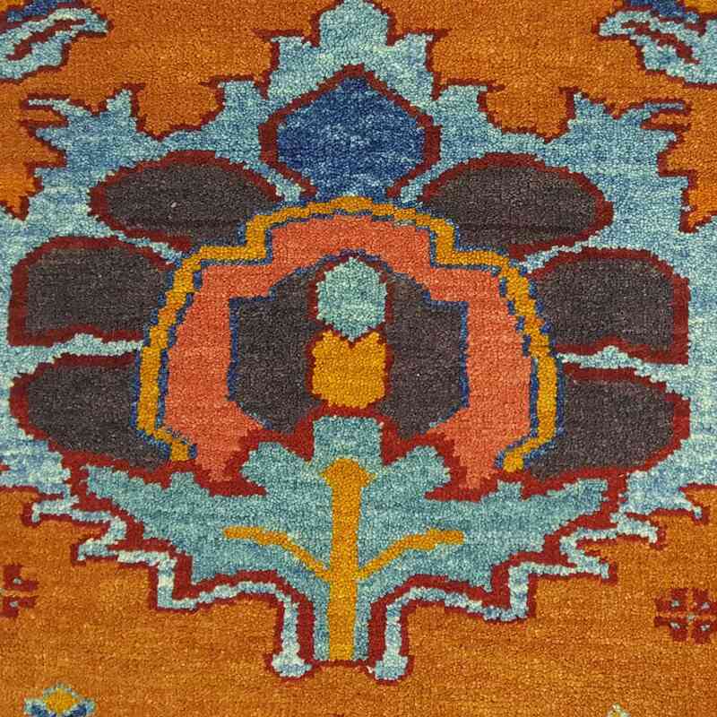 Yellow New Turkish Pile Runner Rug - K0033176