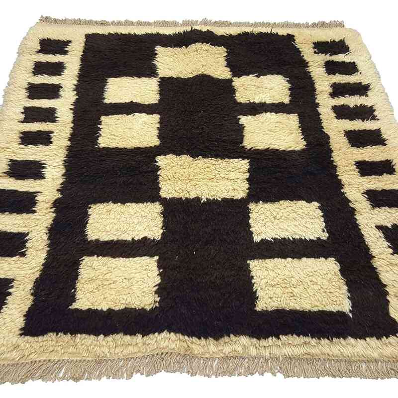 Marrón, Beige Nueva Alfombra Turca Tulu - K0033186