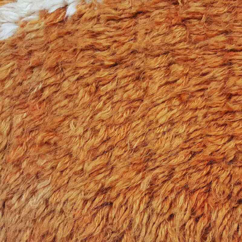 Sarı, Bej Yeni Fas Stili El Dokuma Tulu - 255 cm x 280 cm - K0033187
