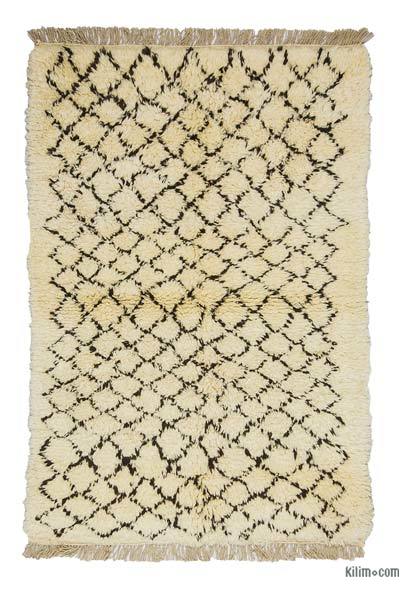 Beige, Brown New Turkish Tulu Rug