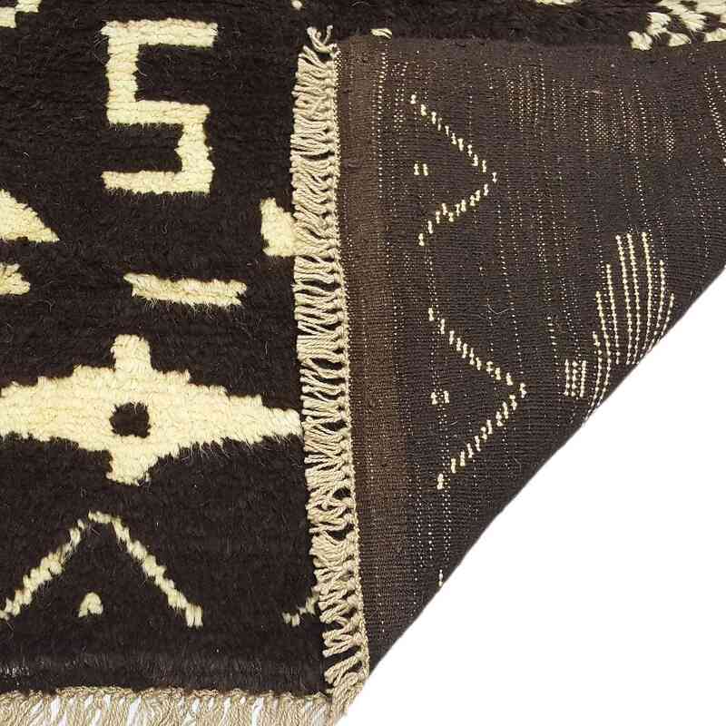 Brown New Moroccan Style Hand-Knotted Tulu Rug - 3' 10" x 5' 7" (46" x 67") - K0033189