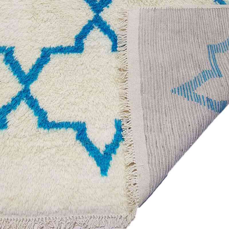 Beige New Moroccan Style Hand-Knotted Tulu Rug - 8' 6" x 12' 2" (102" x 146") - K0033192