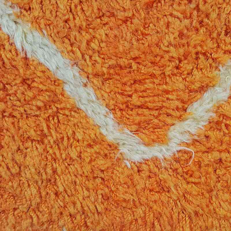 Sarı Yeni Fas Stili El Dokuma Tulu - 258 cm x 357 cm - K0033201