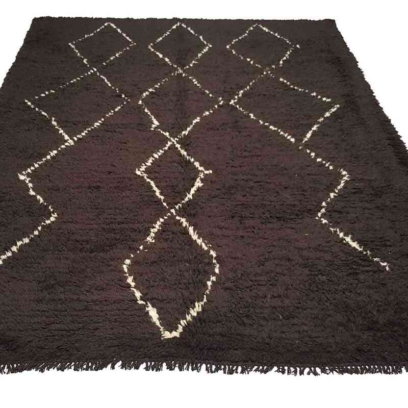 Brown Moroccan Style Hand-Knotted Tulu Rug - 6' 4" x 9' 5" (76 in. x 113 in.) - K0033203