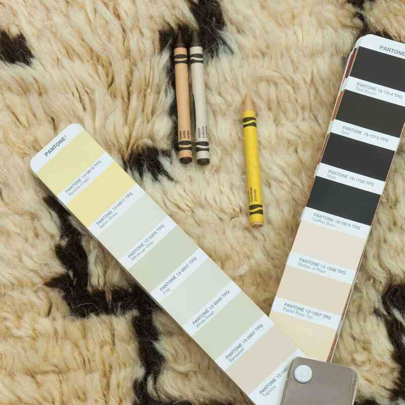 Beige, Brown New Moroccan Style Hand-Knotted Tulu Rug - 6' 1" x 9' 2" (73" x 110") - K0033208