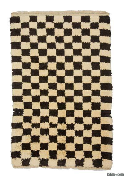 Marrón, Beige Nueva Alfombra Turca Tulu - 133 cm x 193 cm
