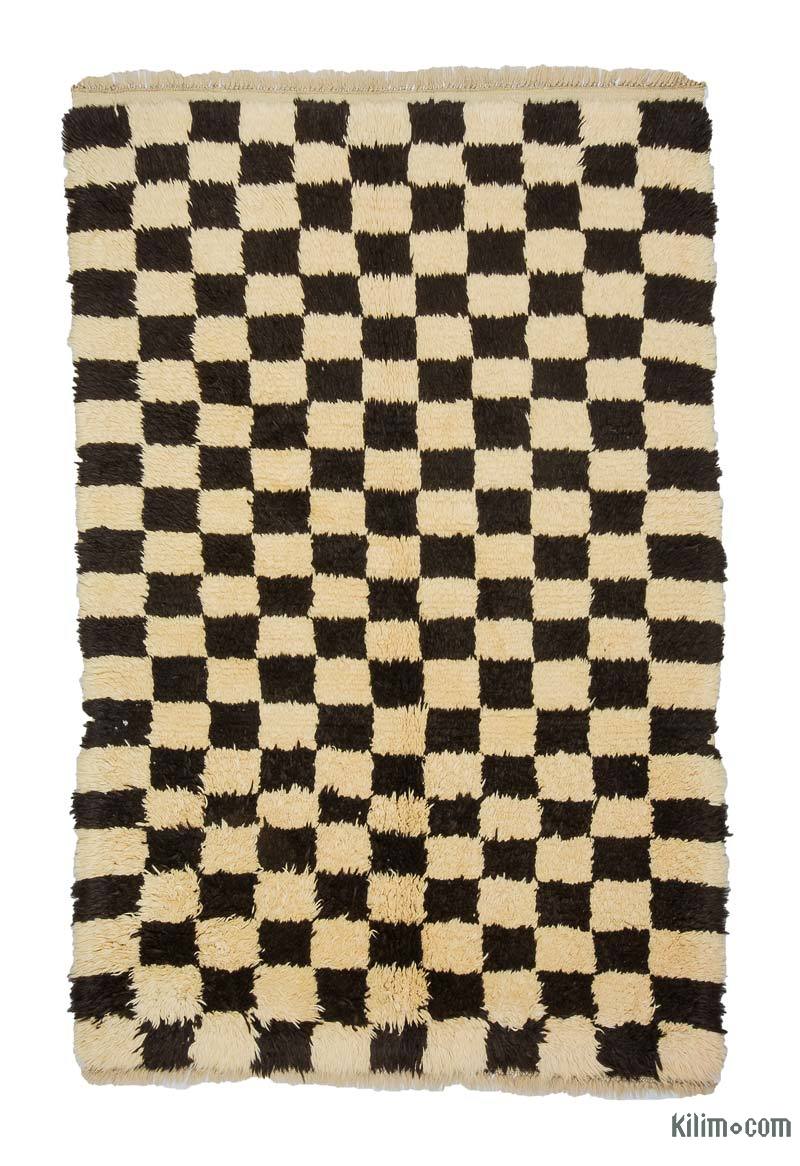 Marrón, Beige Nueva Alfombra Turca Tulu - 133 cm x 193 cm - K0033210
