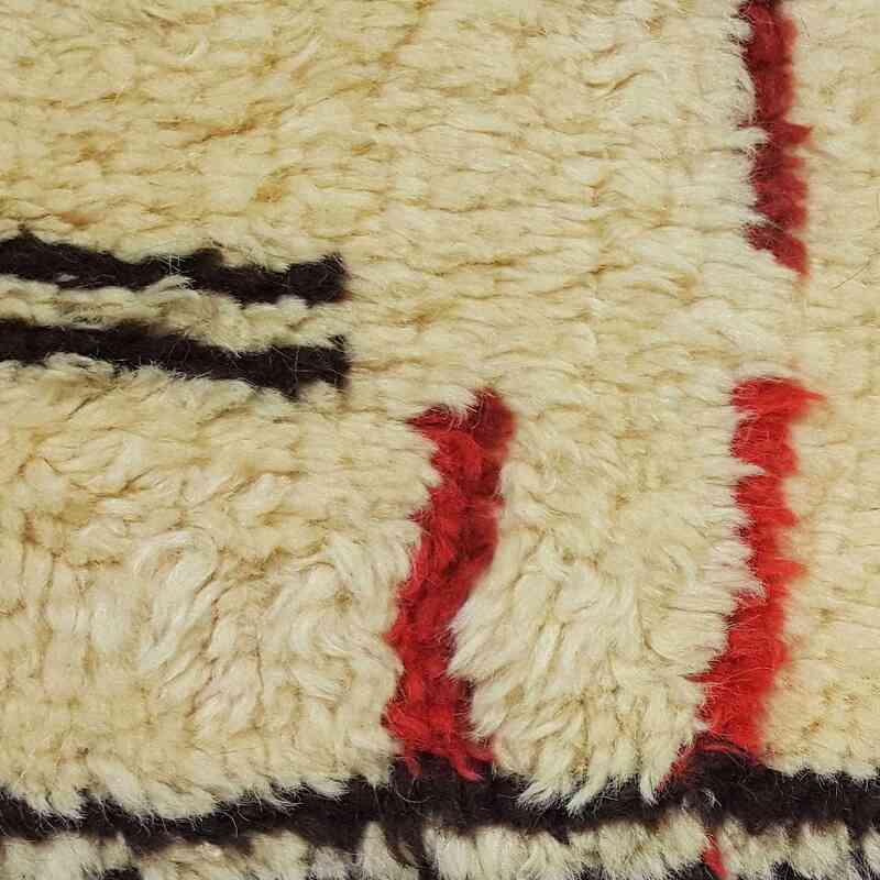 Bej Yeni Fas Stili El Dokuma Tulu - 182 cm x 270 cm - K0033212