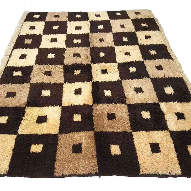 Brown, Beige New Turkish Tulu Rug - K0033213