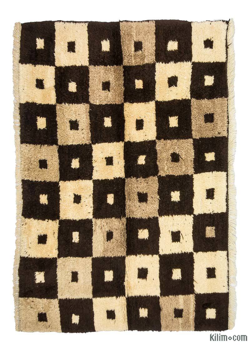 Brown, Beige New Turkish Tulu Rug - K0033213